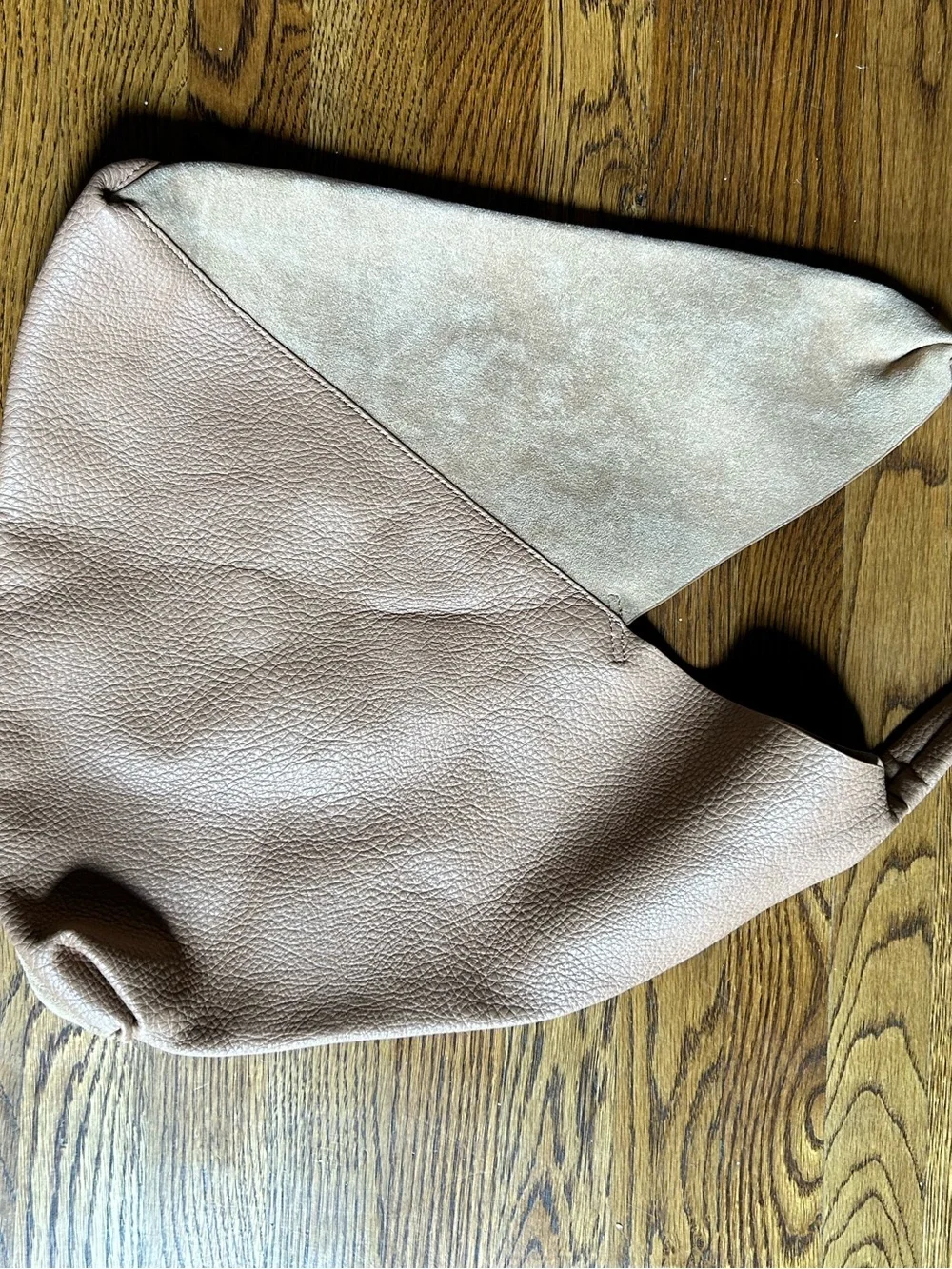 Shiraleah for Anthropologie Tan and Beige Two-Tone Hobo Shoulder Bag